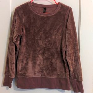 Gaiam Mauve Purple Fuzzy Sweater